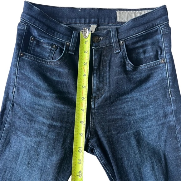 Rag & Bone 10 Inch Skinny Jeans Dark Wash Stretch Size 24 MSRP $195 - Picture 10 of 15